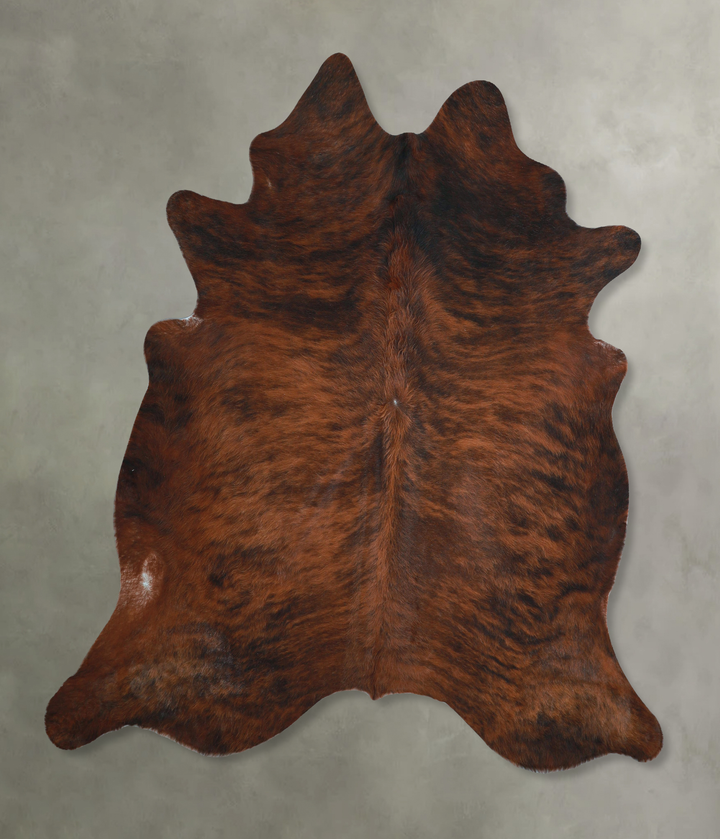 Dark Brindle X-Large Brazilian Cowhide Rug 7'3"H x 6'8"W #A48649 by Hudson Hides