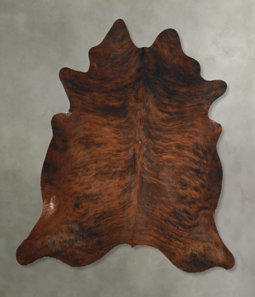 Dark Brindle X-Large Brazilian Cowhide Rug 7'3"H x 6'8"W #A48649 by Hudson Hides