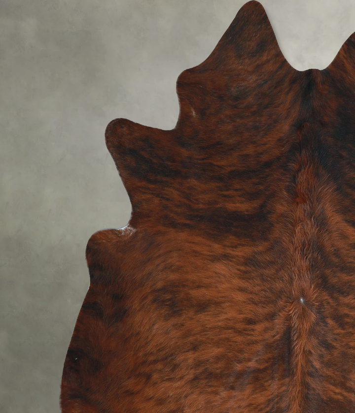 Dark Brindle X-Large Brazilian Cowhide Rug 7'3"H x 6'8"W #A48649 by Hudson Hides