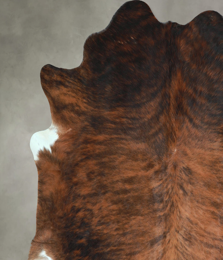 Dark Brindle X-Large Brazilian Cowhide Rug 7'1"H x 6'11"W #A48650 by Hudson Hides