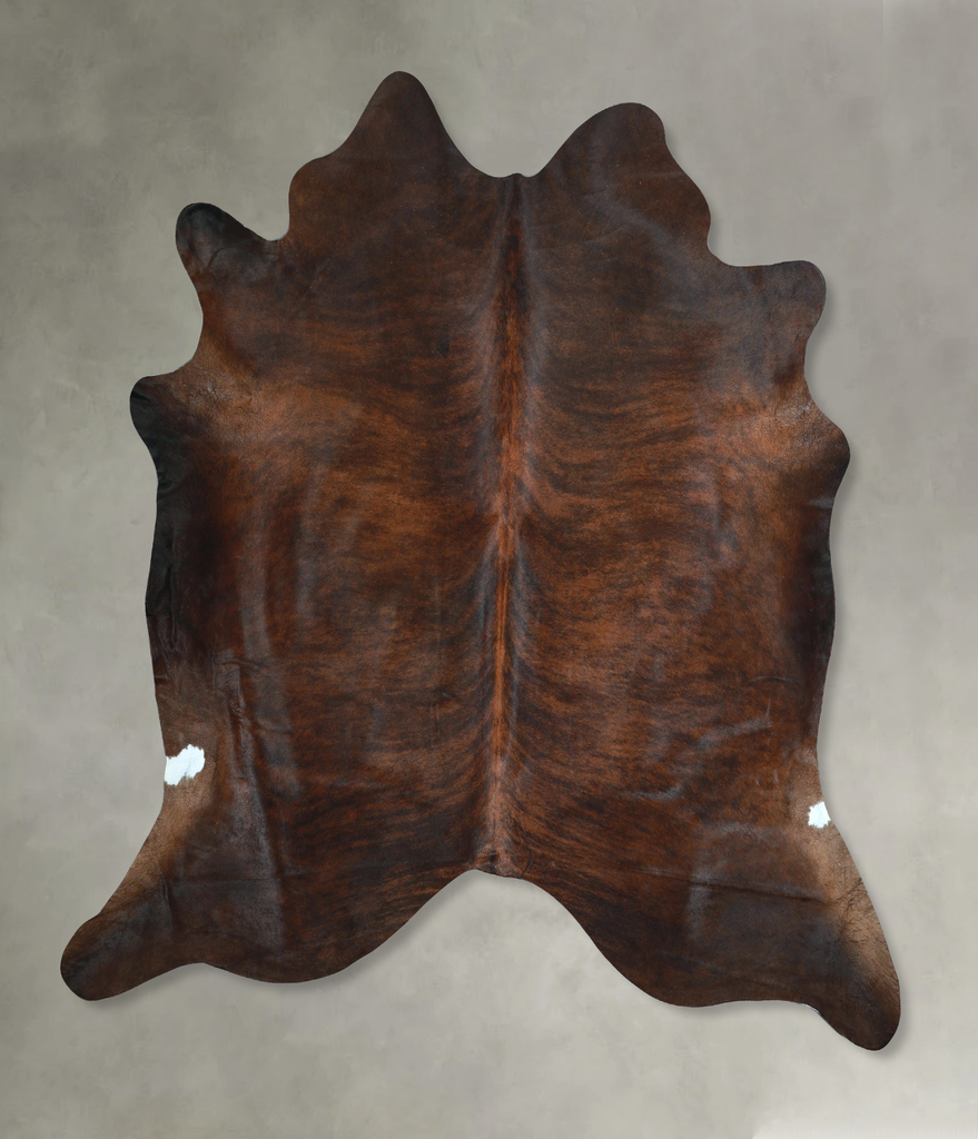 Dark Brindle XX-Large Brazilian Cowhide Rug 7'6"H x 7'3"W #A48651 by Hudson Hides