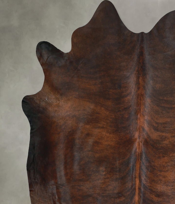 Dark Brindle XX-Large Brazilian Cowhide Rug 7'6"H x 7'3"W #A48651 by Hudson Hides