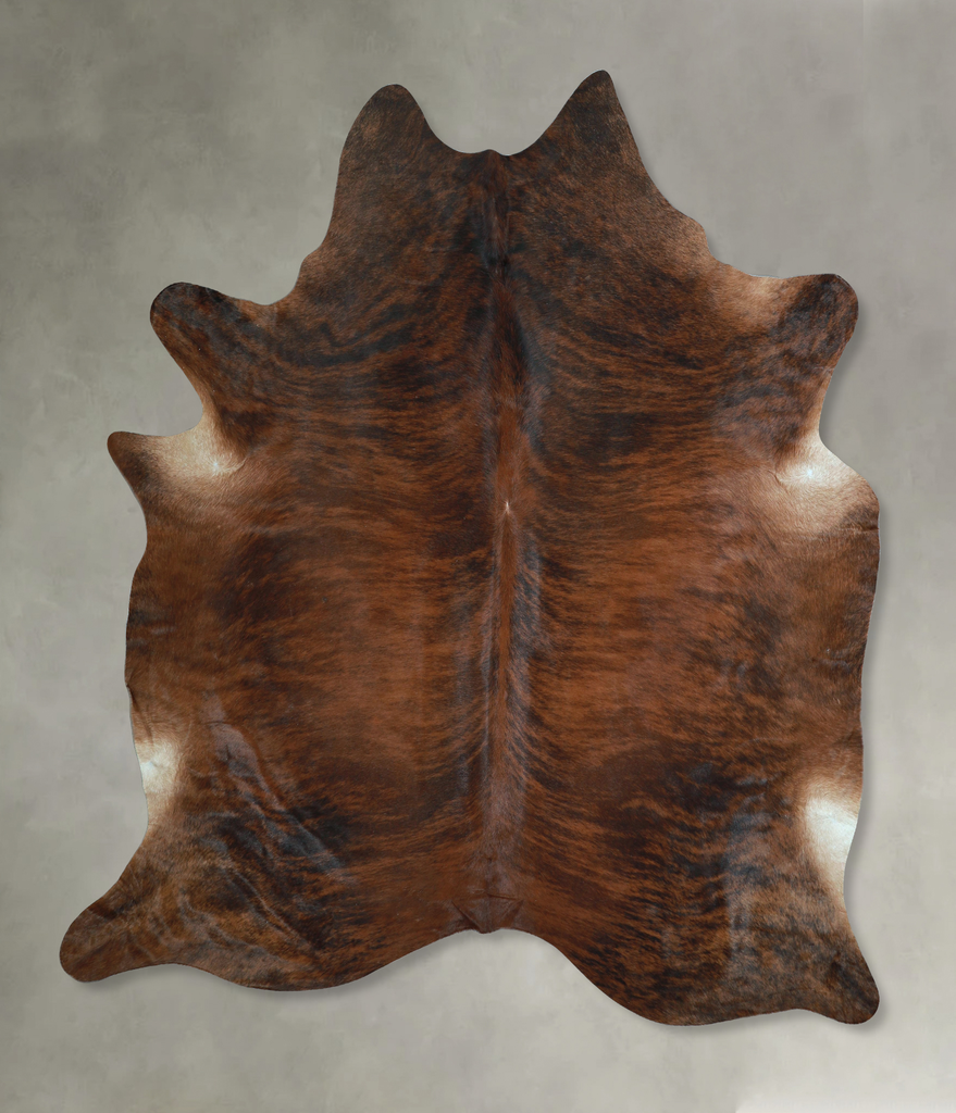 Dark Brindle XX-Large Brazilian Cowhide Rug 8'3"H x 7'0"W #A48652 by Hudson Hides