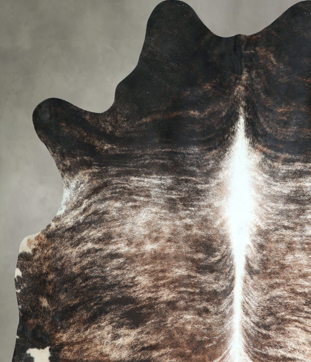 Dark Brindle XX-Large Brazilian Cowhide Rug 7'11"H x 6'8"W #A48653 by 