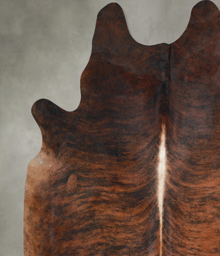 Dark Brindle XX-Large Brazilian Cowhide Rug 7'7"H x 6'10"W #A48654 by Hudson Hides