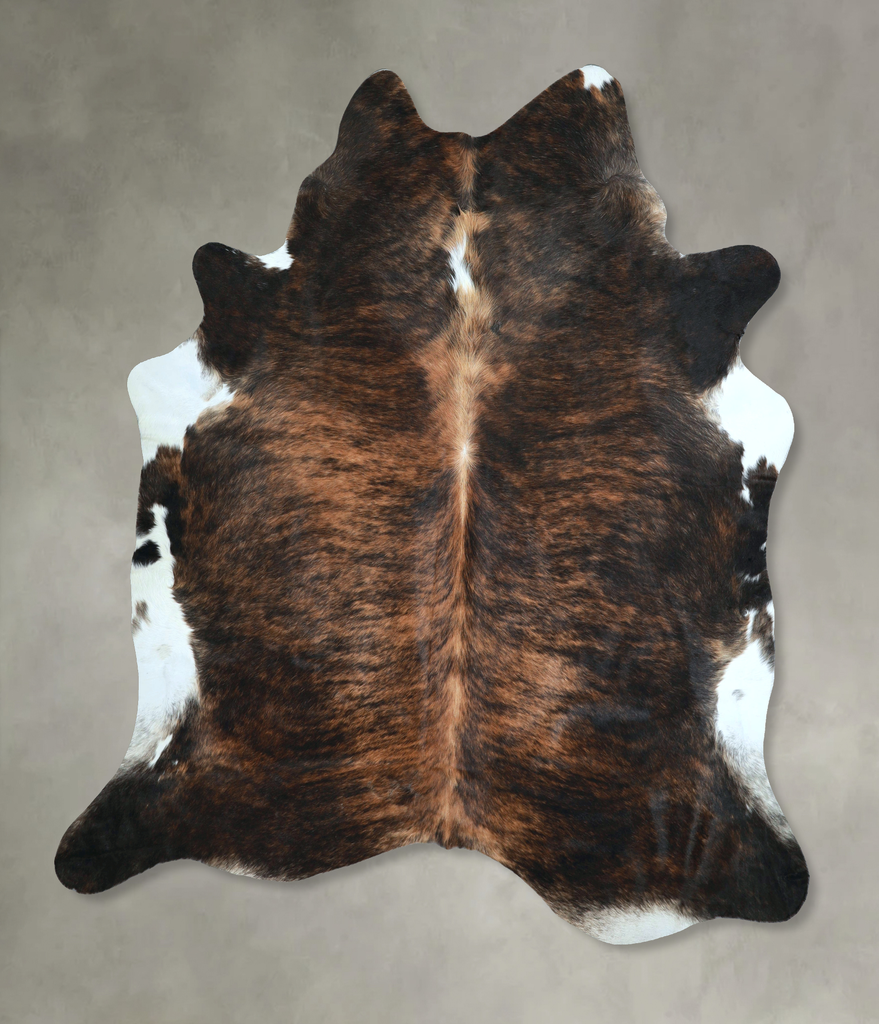 Dark Brindle XX-Large Brazilian Cowhide Rug 8'3"H x 7'6"W #A48659 by Hudson Hides