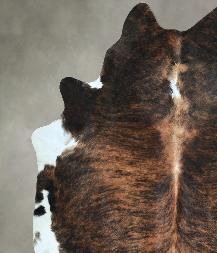 Dark Brindle XX-Large Brazilian Cowhide Rug 8'3"H x 7'6"W #A48659 by Hudson Hides