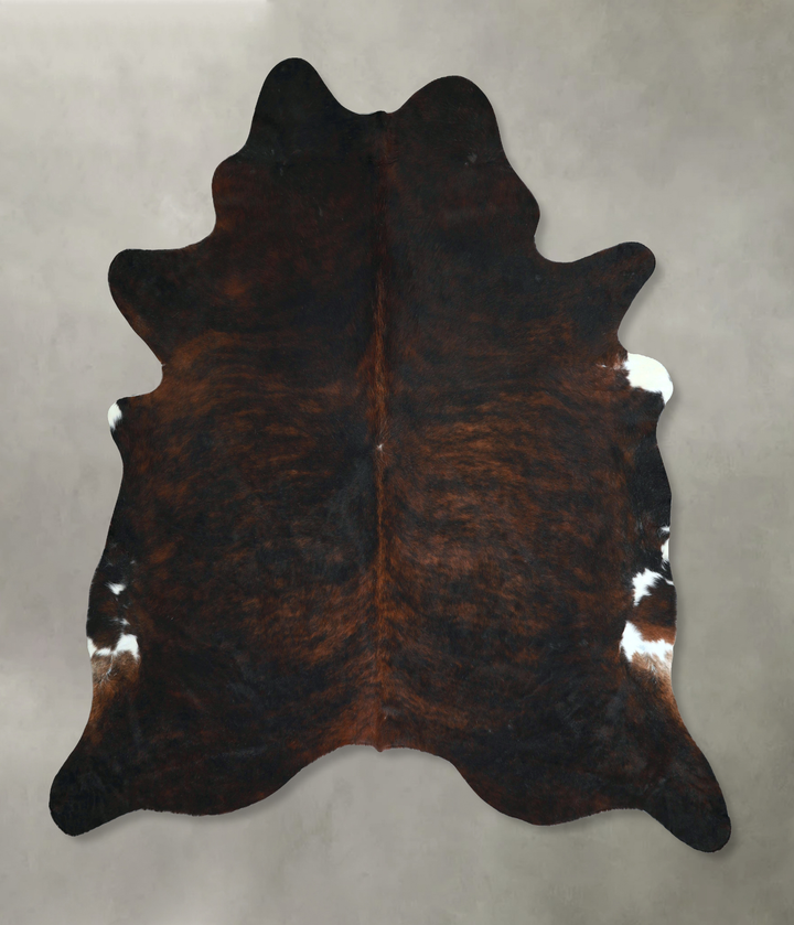 Dark Brindle XX-Large Brazilian Cowhide Rug 8'0"H x 7'7"W #A48660 by Hudson Hides