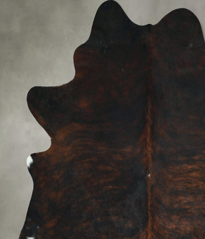 Dark Brindle XX-Large Brazilian Cowhide Rug 8'0"H x 7'7"W #A48660 by Hudson Hides