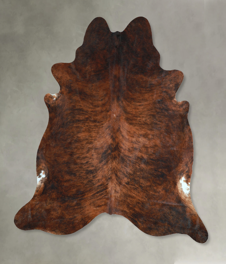 Dark Brindle X-Large Brazilian Cowhide Rug 7'5"H x 6'9"W #A48661 by Hudson Hides