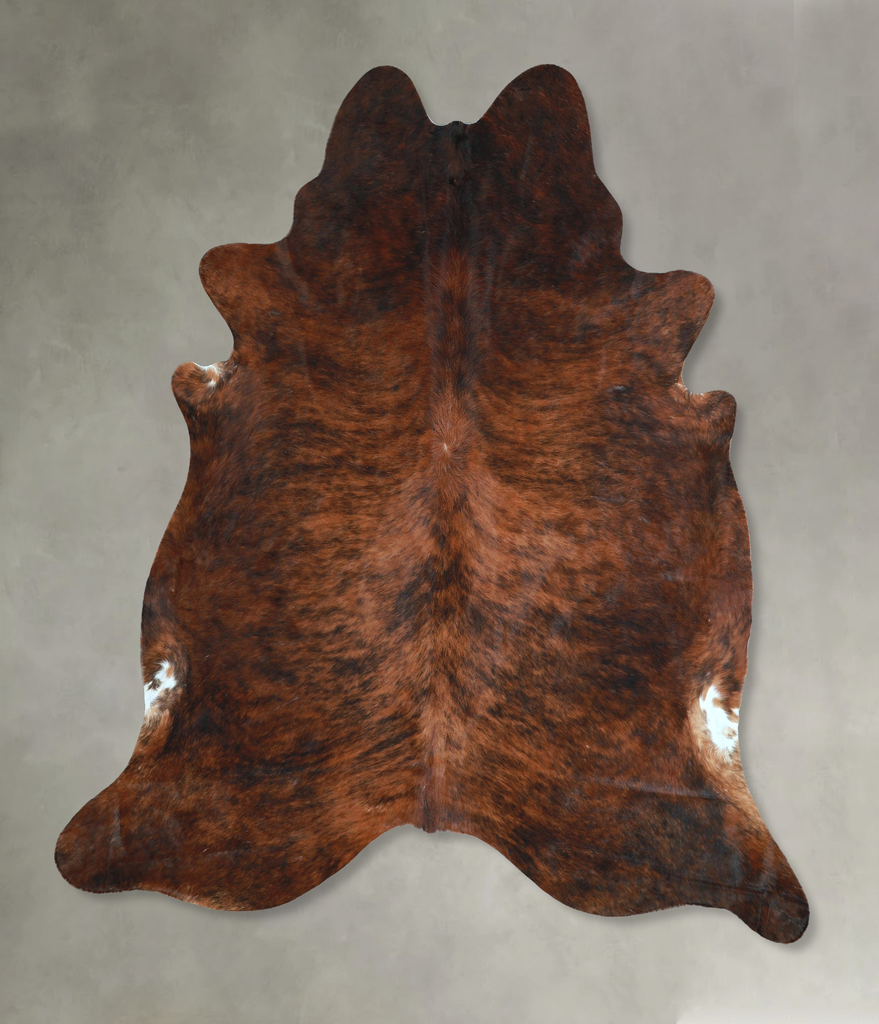 Dark Brindle X-Large Brazilian Cowhide Rug 7'5"H x 6'9"W #A48661 by Hudson Hides