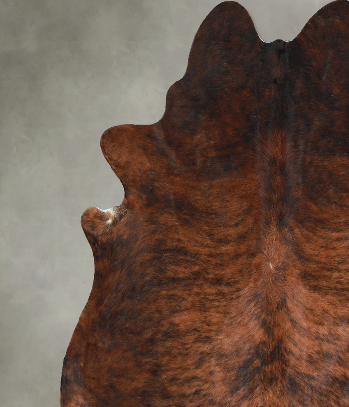 Dark Brindle X-Large Brazilian Cowhide Rug 7'5"H x 6'9"W #A48661 by Hudson Hides