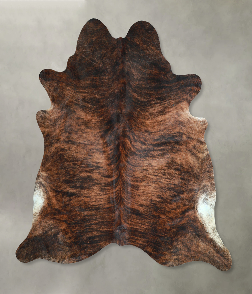 Dark Brindle XX-Large Brazilian Cowhide Rug 7'5"H x 7'2"W #A48664 by Hudson Hides