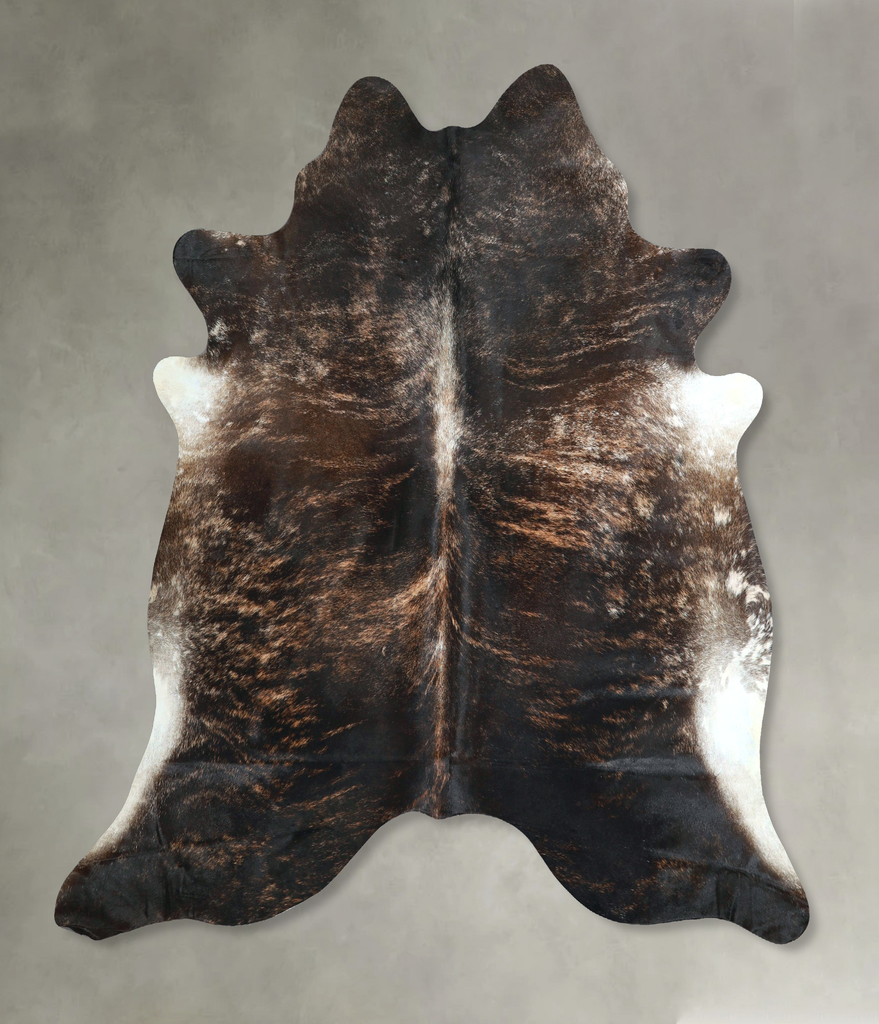 Dark Brindle X-Large Brazilian Cowhide Rug 6'9"H x 6'11"W #A48666 by Hudson Hides