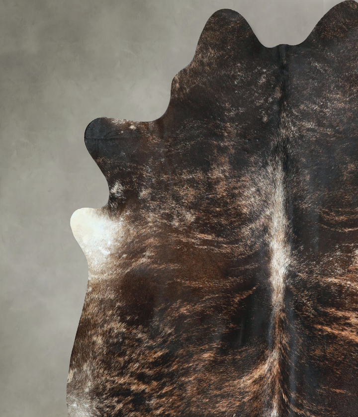 Dark Brindle X-Large Brazilian Cowhide Rug 6'9"H x 6'11"W #A48666 by Hudson Hides