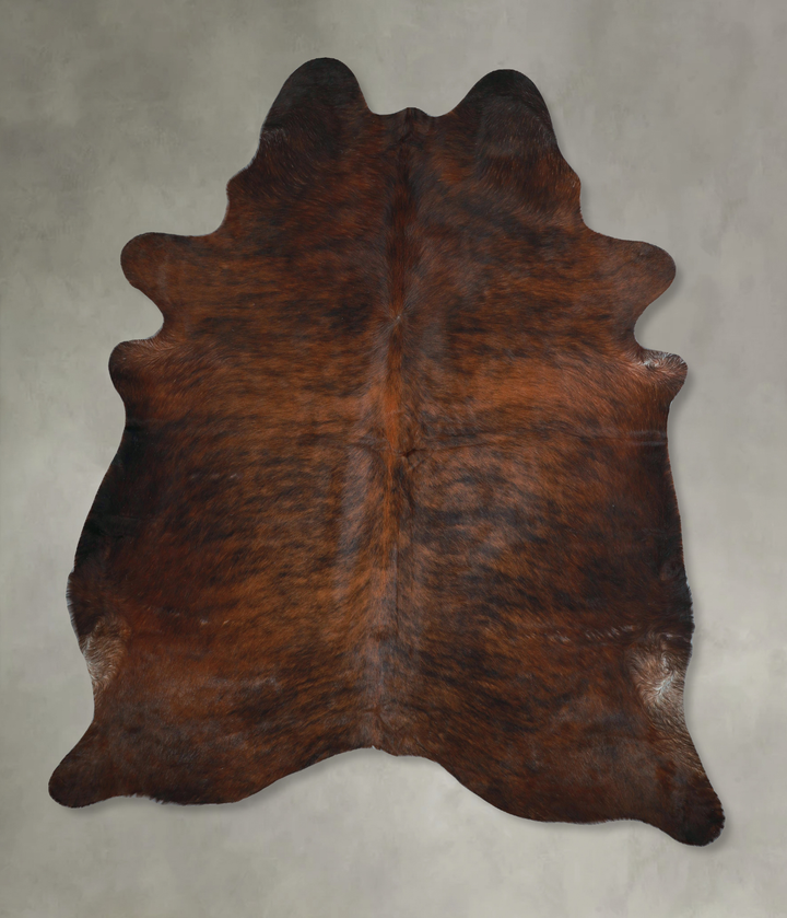 Dark Brindle X-Large Brazilian Cowhide Rug 7'7"H x 6'6"W #A48670 by Hudson Hides