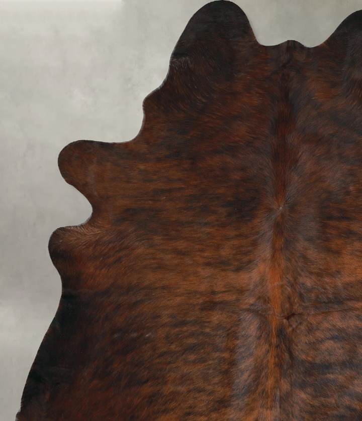 Dark Brindle X-Large Brazilian Cowhide Rug 7'7"H x 6'6"W #A48670 by Hudson Hides