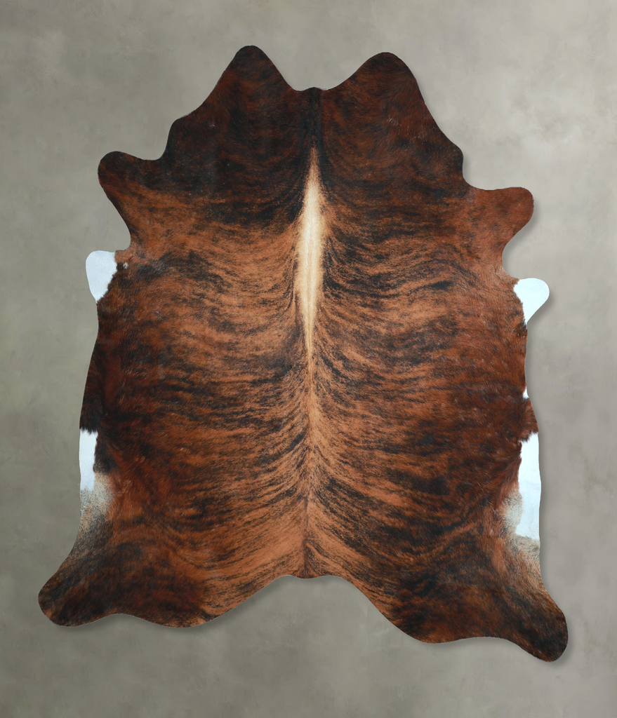 Dark Brindle XX-Large Brazilian Cowhide Rug 7'6"H x 6'8"W #A48671 by Hudson Hides