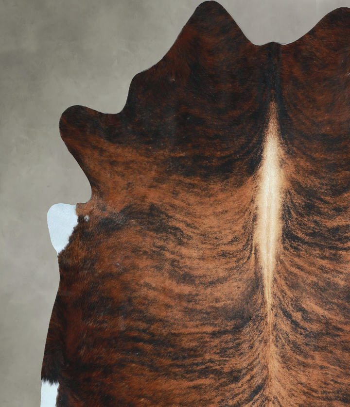 Dark Brindle XX-Large Brazilian Cowhide Rug 7'6"H x 6'8"W #A48671 by Hudson Hides
