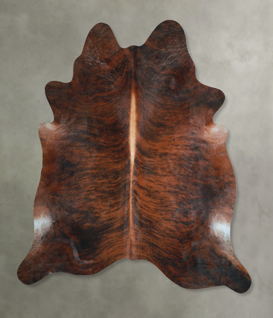 Dark Brindle XX-Large Brazilian Cowhide Rug 7'9"H x 7'6"W #A48672 by Hudson Hides