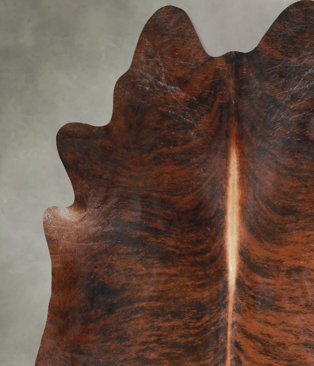 Dark Brindle XX-Large Brazilian Cowhide Rug 7'9"H x 7'6"W #A48672 by H