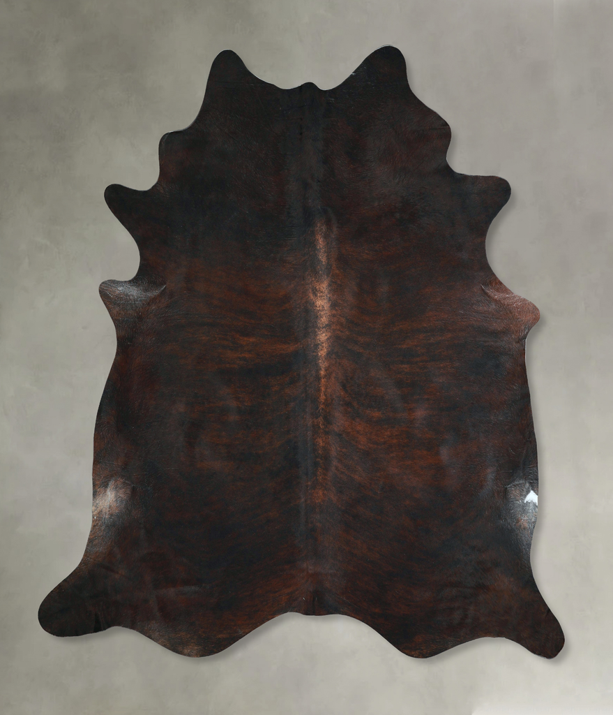 Dark Brindle XX-Large Brazilian Cowhide Rug 8'1"H x 7'5"W #A48674 by Hudson Hides