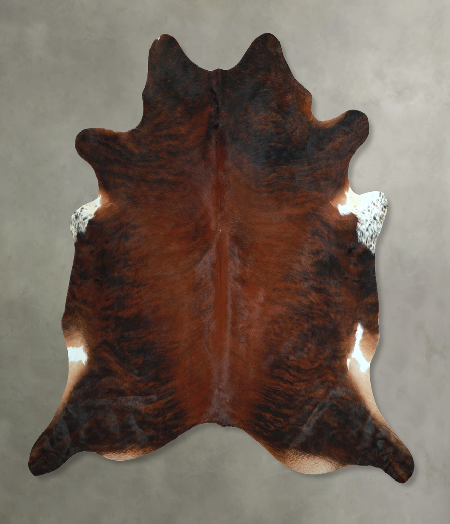 Dark Brindle XX-Large Brazilian Cowhide Rug 7'9"H x 7'4"W #A48675 by Hudson Hides