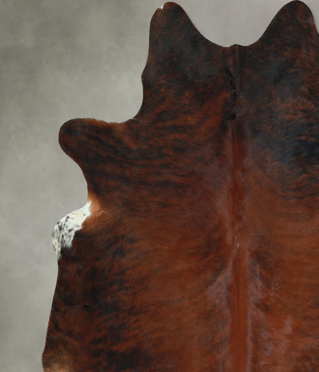 Dark Brindle XX-Large Brazilian Cowhide Rug 7'9"H x 7'4"W #A48675 by H
