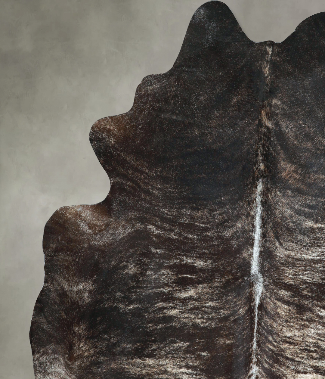 Dark Brindle XX-Large Brazilian Cowhide Rug 8'2"H x 7'3"W #A48676 by H