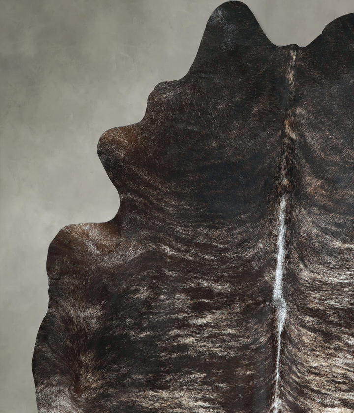 Dark Brindle XX-Large Brazilian Cowhide Rug 8'2"H x 7'3"W #A48676 by Hudson Hides