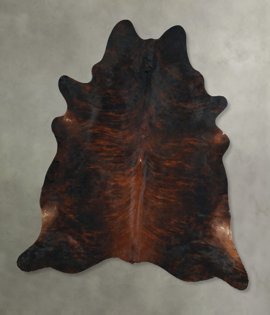 Dark Brindle X-Large Brazilian Cowhide Rug 7'2"H x 6'8"W #A48677 by Hudson Hides