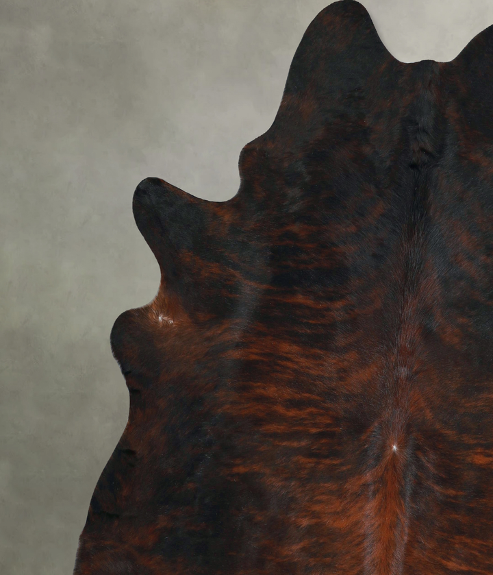 Dark Brindle X-Large Brazilian Cowhide Rug 7'2"H x 6'8"W #A48677 by Hudson Hides