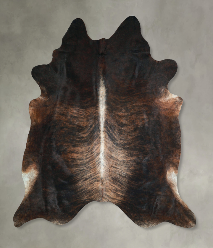 Dark Brindle XX-Large Brazilian Cowhide Rug 8'7"H x 7'8"W #A48678 by Hudson Hides