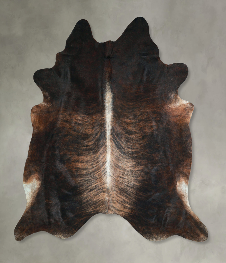 Dark Brindle XX-Large Brazilian Cowhide Rug 8'7"H x 7'8"W #A48678 by Hudson Hides