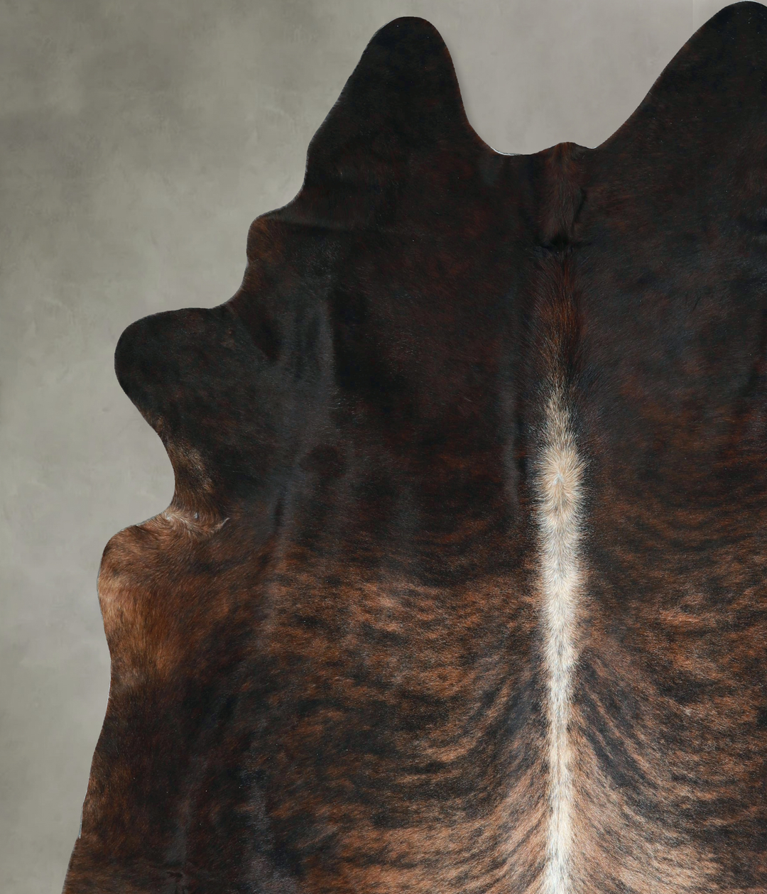 Dark Brindle XX-Large Brazilian Cowhide Rug 8'7"H x 7'8"W #A48678 by H