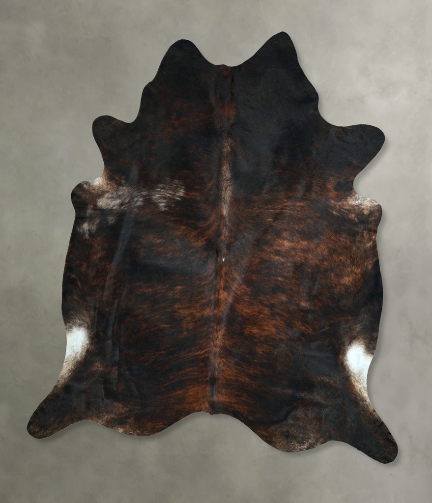 Dark Brindle XX-Large Brazilian Cowhide Rug 8'9"H x 7'9"W #A48679 by Hudson Hides
