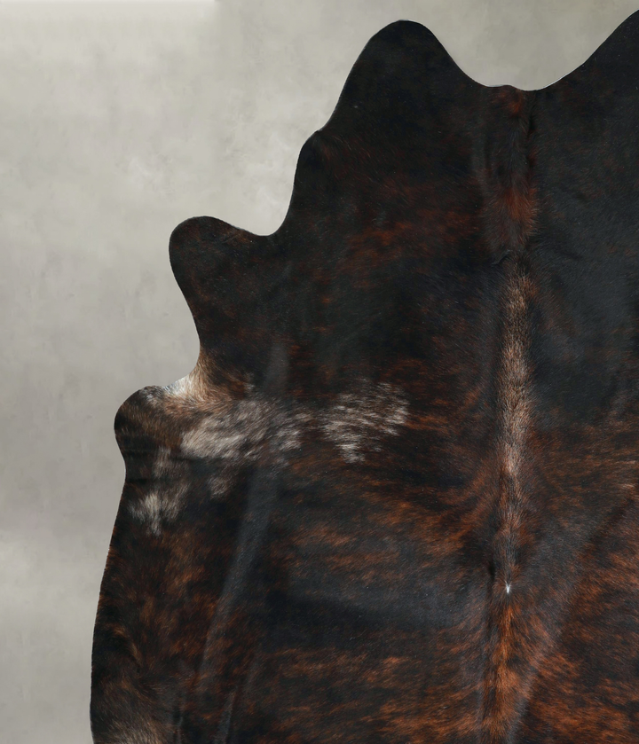 Dark Brindle XX-Large Brazilian Cowhide Rug 8'9"H x 7'9"W #A48679 by Hudson Hides