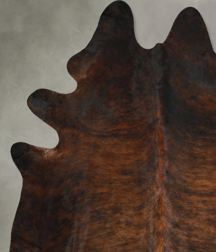 Dark Brindle XX-Large Brazilian Cowhide Rug 8'5"H x 7'3"W #A48684 by Hudson Hides