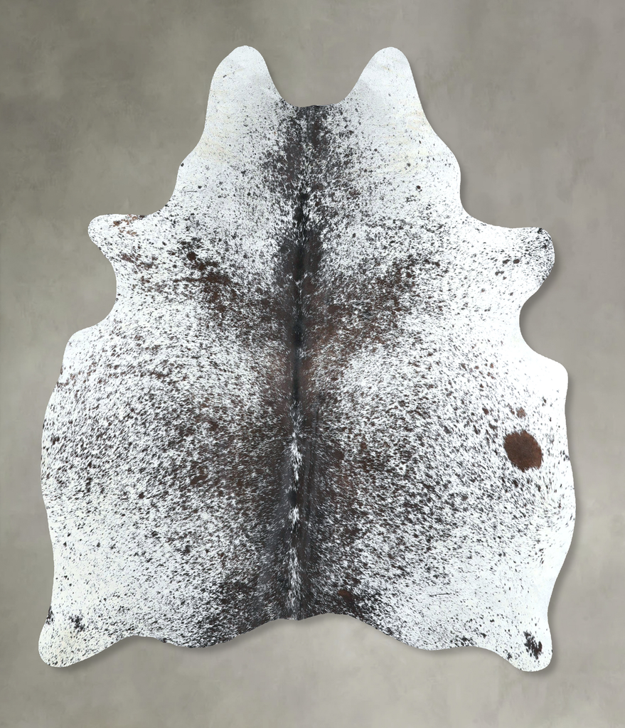 Salt and Pepper Black Medium Brazilian Cowhide Rug 5'8"H x 4'11"W #A48689 by Hudson Hides