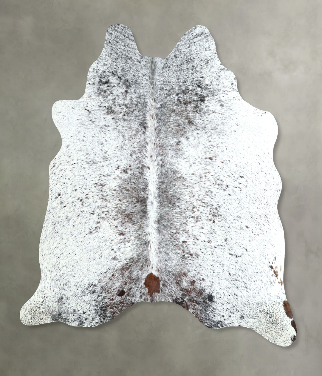 Salt and Pepper Black Medium Brazilian Cowhide Rug 5'6"H x 5'3"W #A486