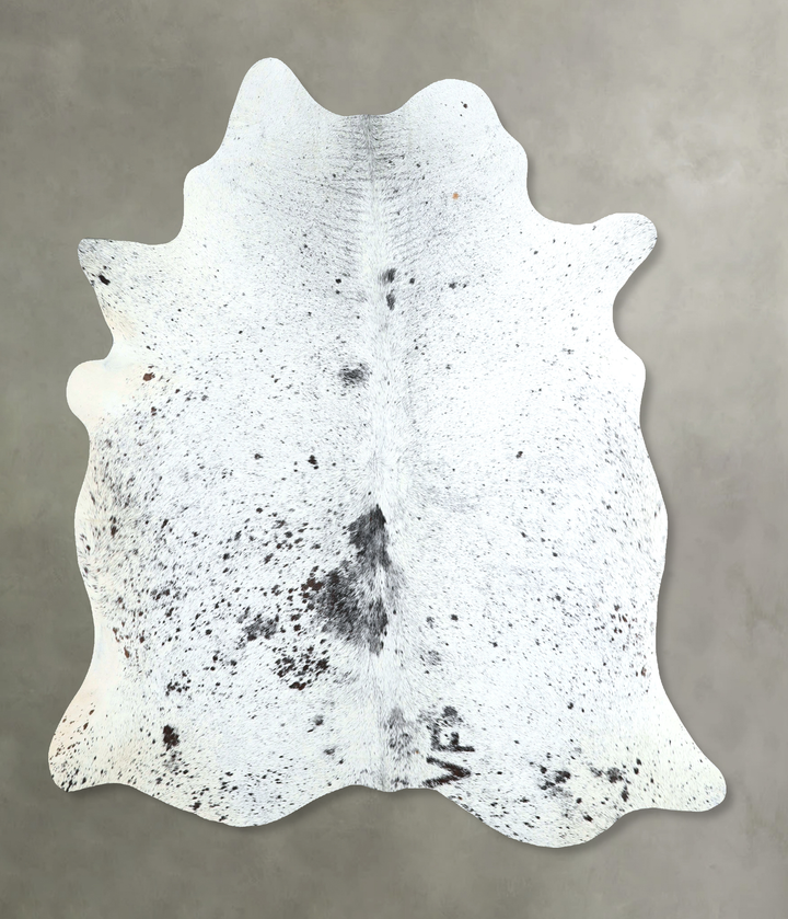 Salt and Pepper Black Large Brazilian Cowhide Rug 6'4"H x 5'10"W #A48692 by Hudson Hides