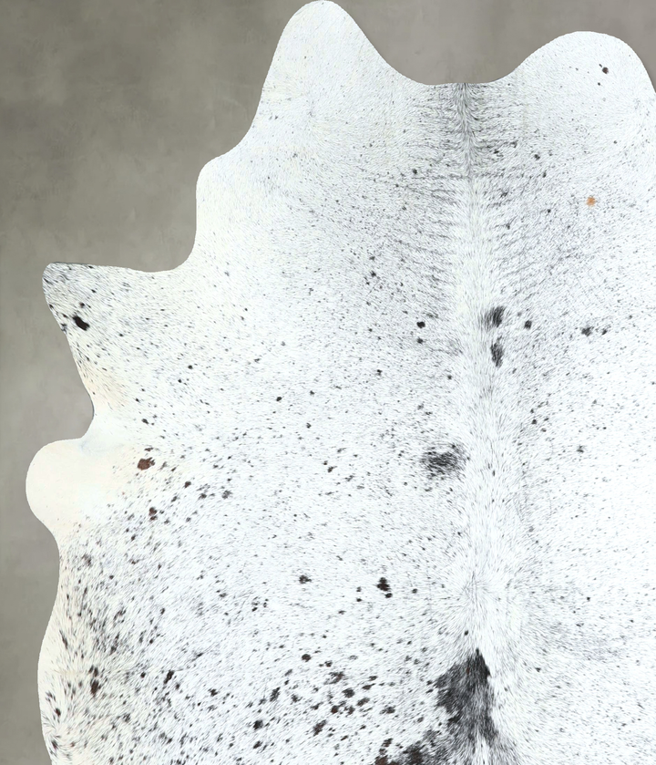 Salt and Pepper Black Large Brazilian Cowhide Rug 6'4"H x 5'10"W #A48692 by Hudson Hides