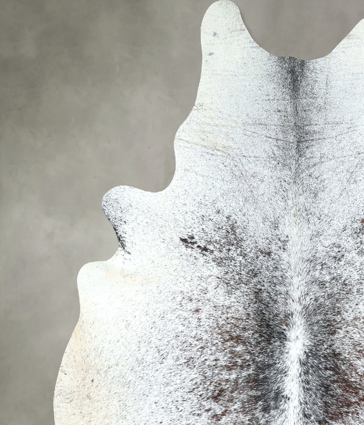 Salt and Pepper Black X-Large Brazilian Cowhide Rug 7'2"H x 5'8"W #A48695 by Hudson Hides