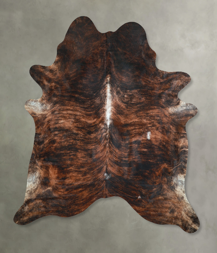 Dark Brindle XX-Large Brazilian Cowhide Rug 8'2"H x 6'9"W #A48696 by Hudson Hides