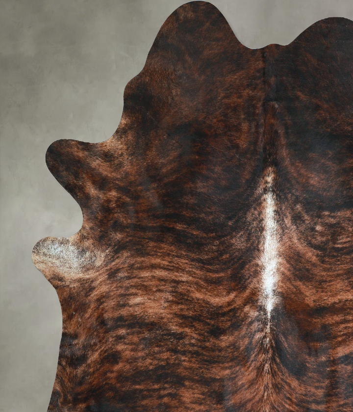 Dark Brindle XX-Large Brazilian Cowhide Rug 8'2"H x 6'9"W #A48696 by Hudson Hides