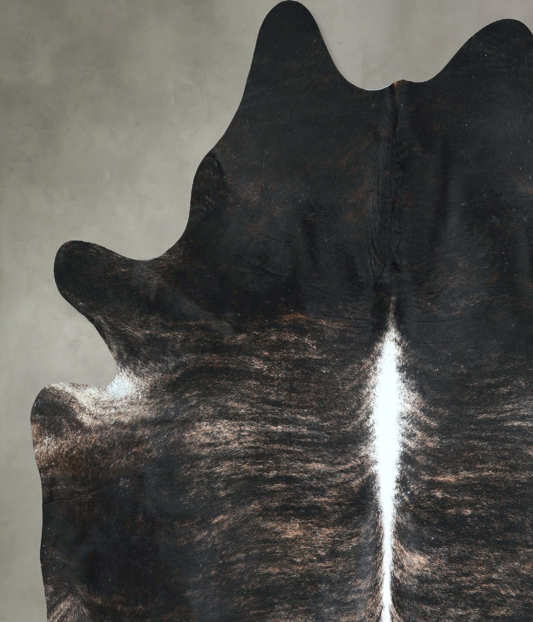 Dark Brindle XX-Large Brazilian Cowhide Rug 7'11"H x 7'1"W #A48697 by 