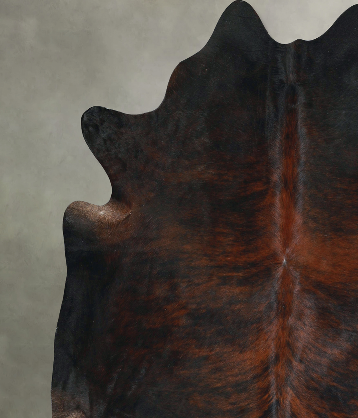 Dark Brindle XX-Large Brazilian Cowhide Rug 7'9"H x 7'2"W #A48698 by Hudson Hides