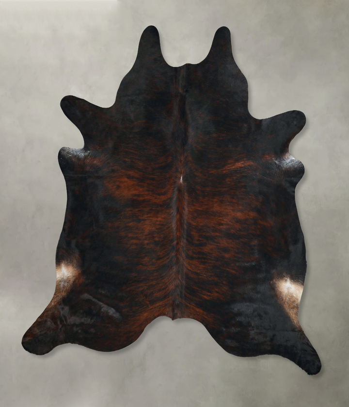 Dark Brindle XX-Large Brazilian Cowhide Rug 8'0"H x 7'4"W #A48699 by Hudson Hides