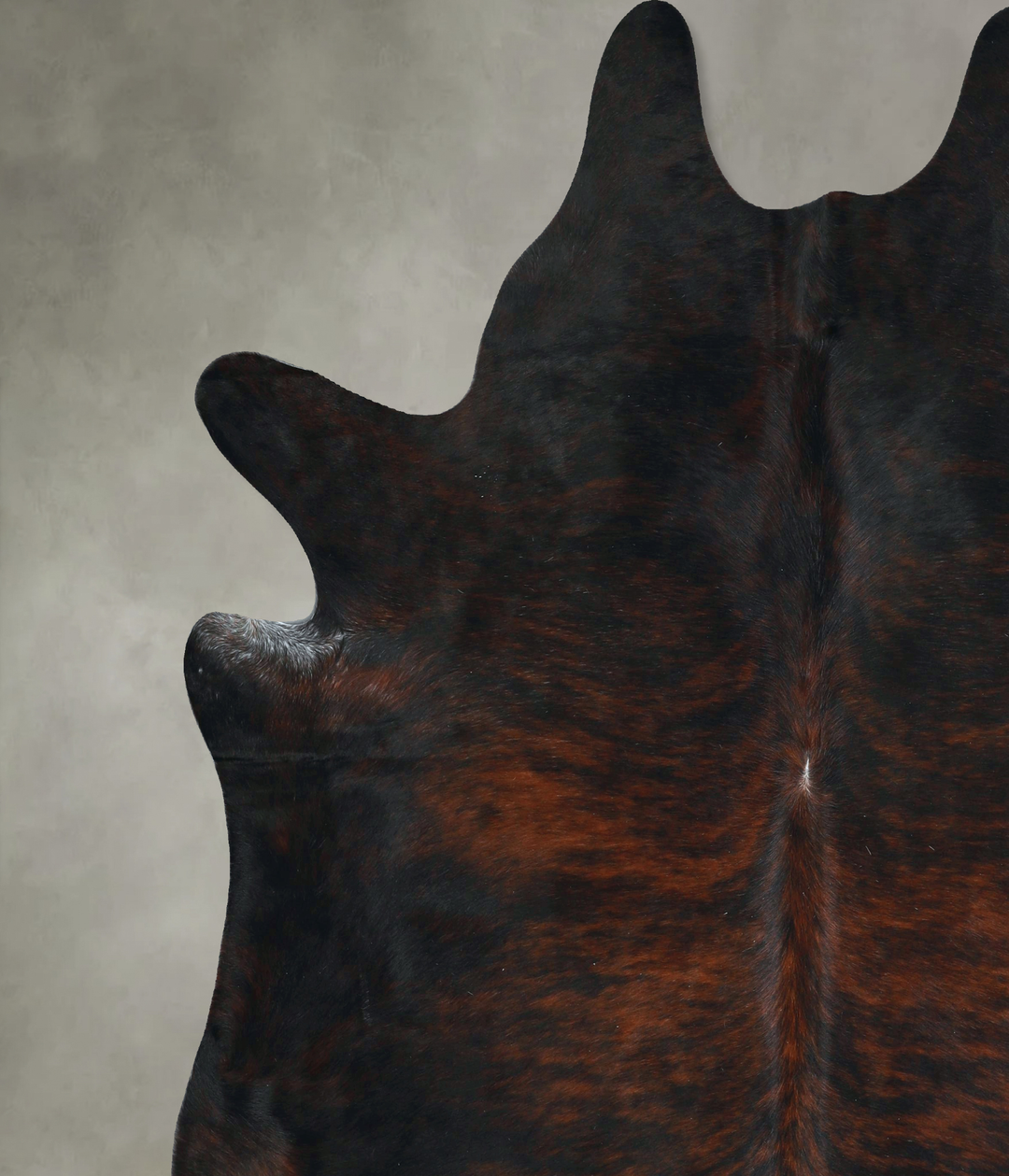 Dark Brindle XX-Large Brazilian Cowhide Rug 8'0"H x 7'4"W #A48699 by H