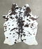 Chocolate and White Large Brazilian Cowhide Rug 6'6